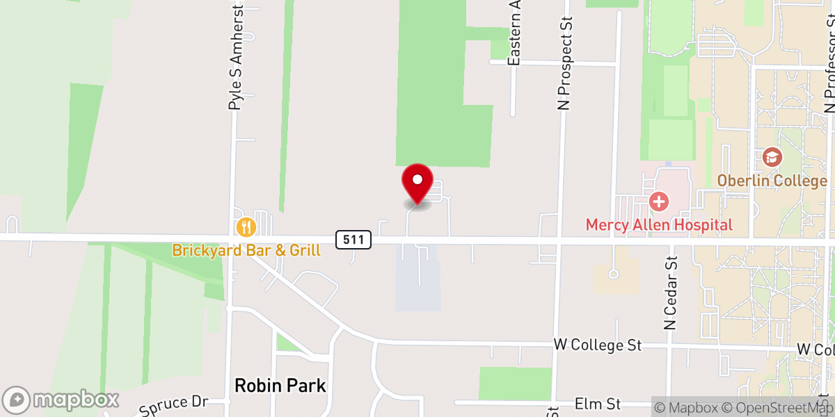 Map showing location of Sacred Heart Catholic Church