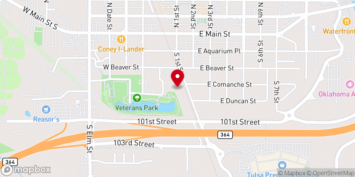 Map showing location of Beaver Street Southern Baptist