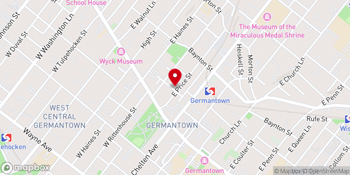 Map showing location of St Vincent de Paul Catholic Church