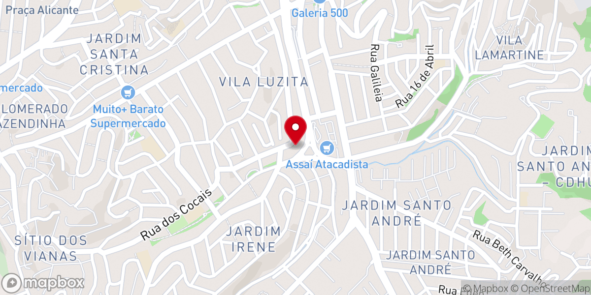Map showing location of Igreja Batista do Calvário