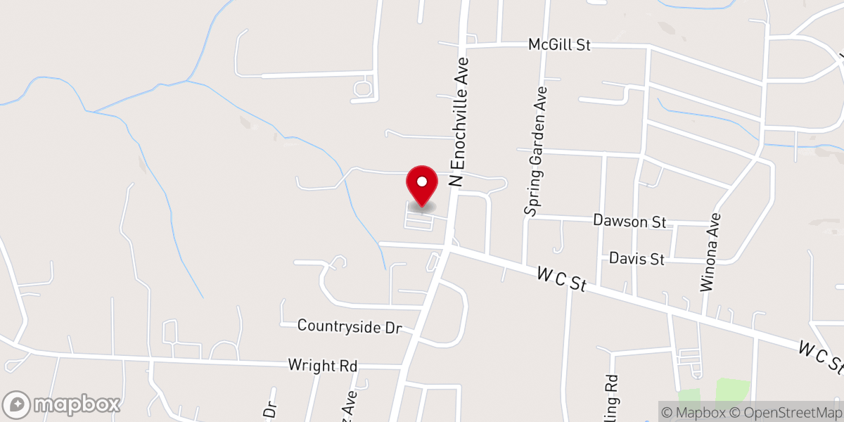 Map showing location of Enochville Church of God