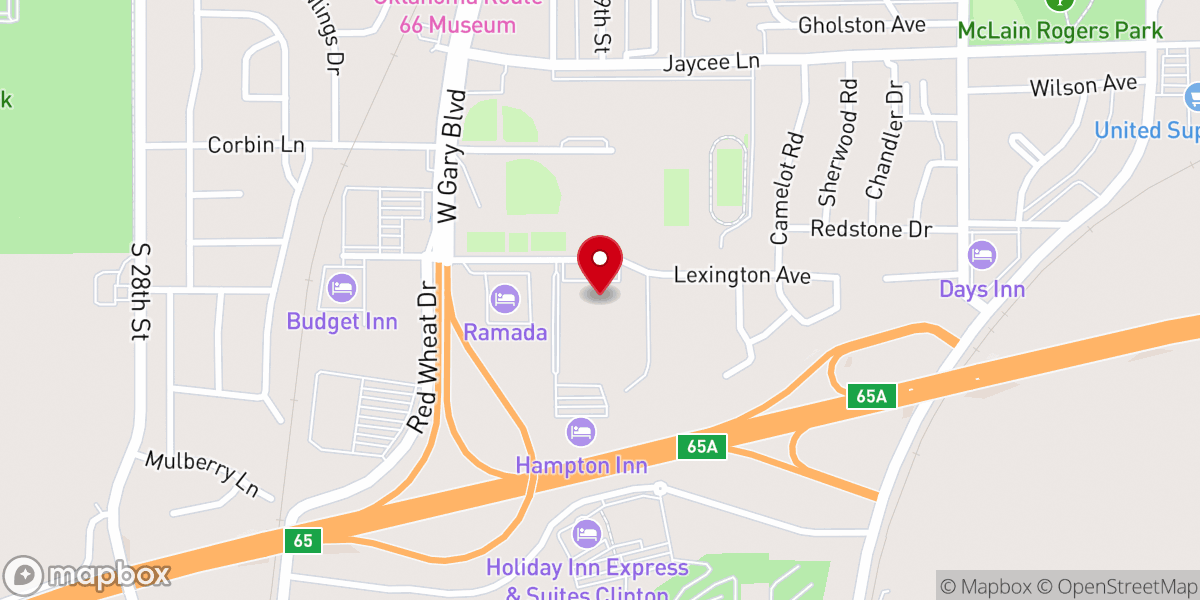 Map showing location of Cornerstone Church