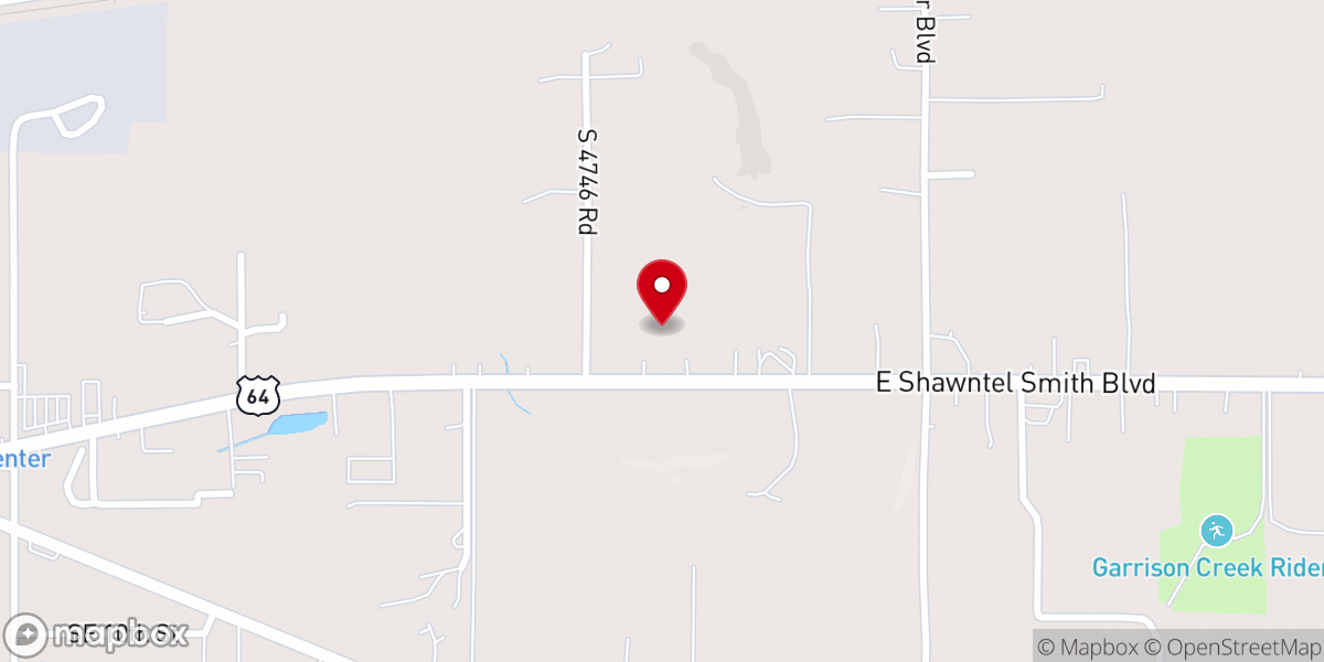 Map showing location of Trinity United Methodist Church of Muldrow & Roland