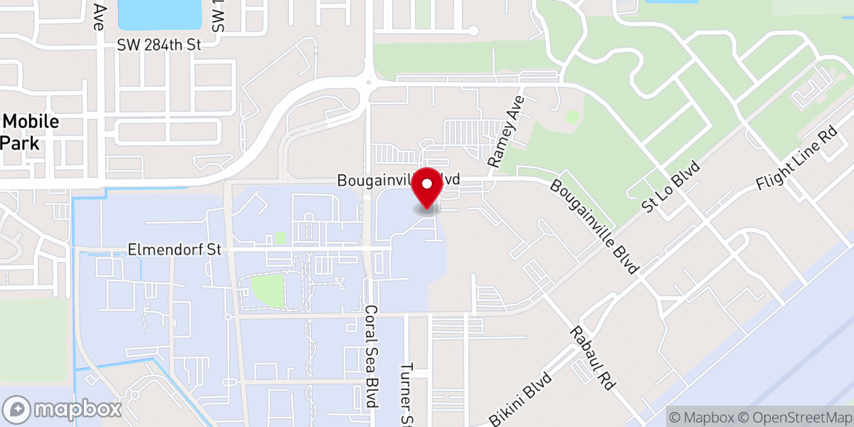 Map showing location of Homestead ARB Chapel