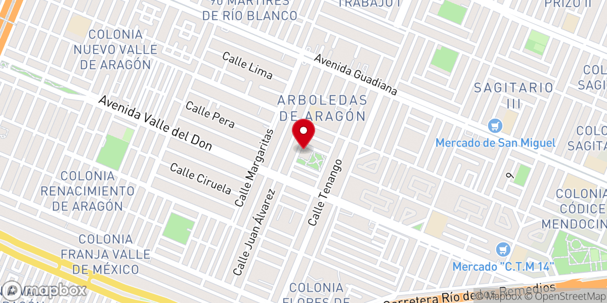 Map showing location of Parroquia de Nuestra Señora de la Merced, Diócesis de Ecatepec, A. R.