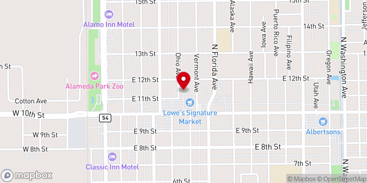 Map showing location of Love Inc of Otero County