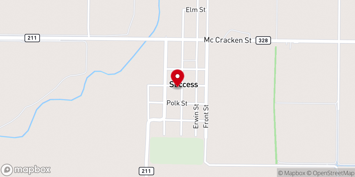 Map showing location of Success First Baptist Church