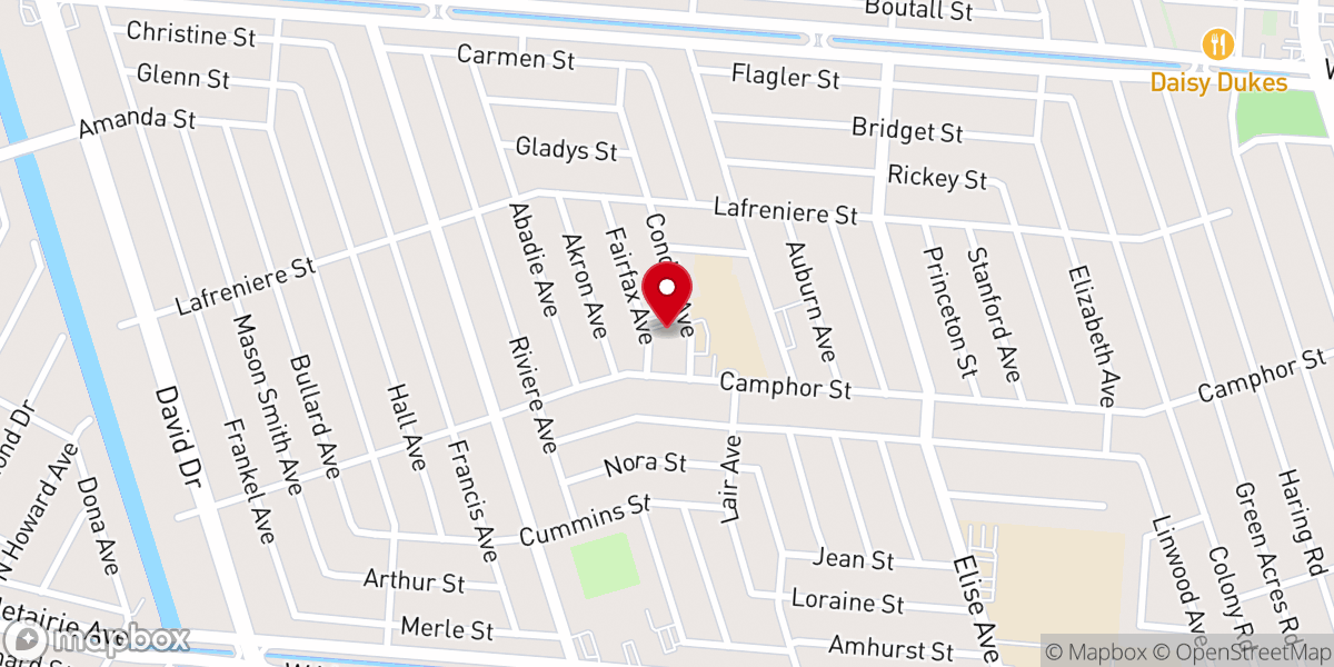 Map showing location of Parkview Baptist Early Learning Center