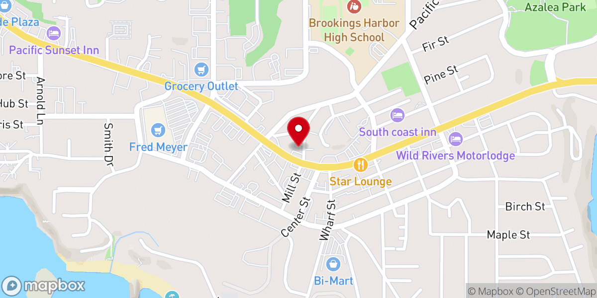 Map showing location of Faith Baptist Church