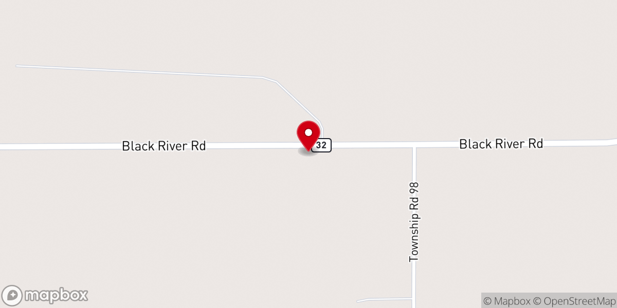 Map showing location of Black River Mennonite Church