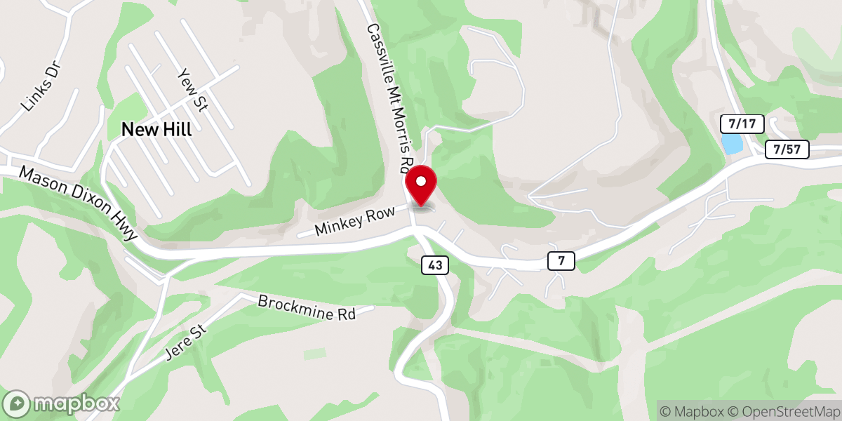 Map showing location of Cassville United Methodist Church