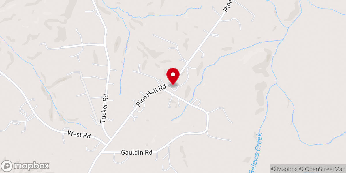 Map showing location of Mount Calvary Baptist Church