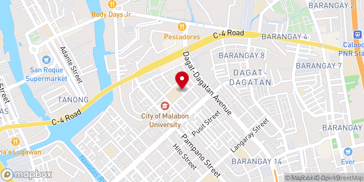 Map showing location of Student Center - Malabon Longos
