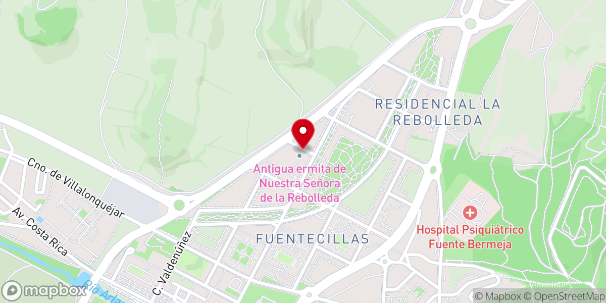 Map showing location of Ermita de Nuestra Señora de la Rebolleda (ruinas)