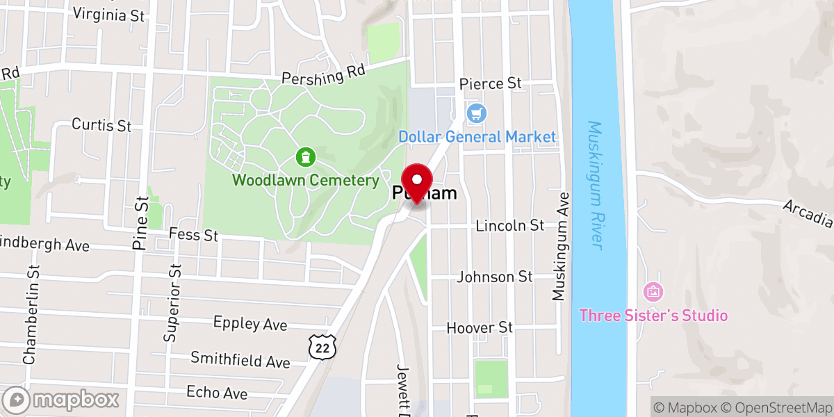 Map showing location of Fair Oaks Baptist Church
