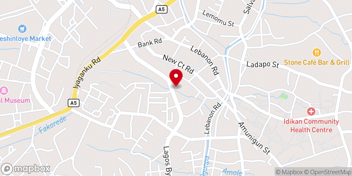 Map showing location of Baptist Building