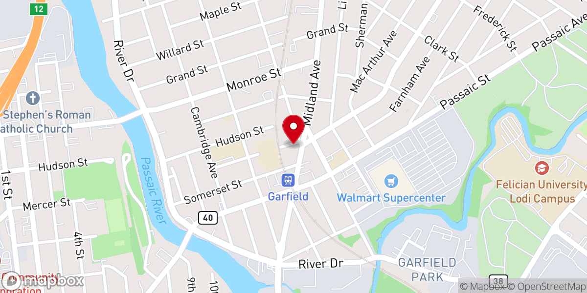 Map showing location of Garfield Spanish Seventh-Day Adventist Church
