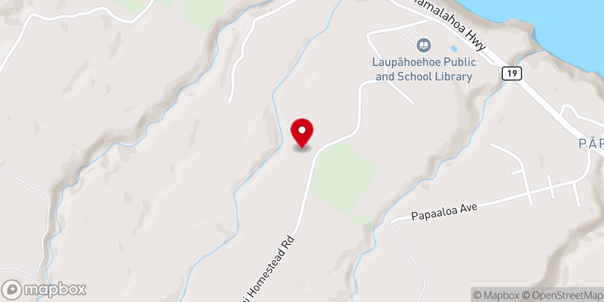 Map showing location of Hamakua Baptist Church