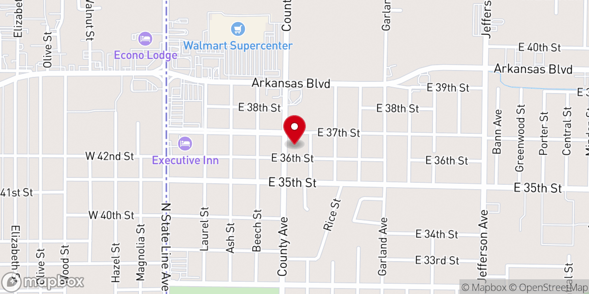 Map showing location of Cross Way Church of Texarkana