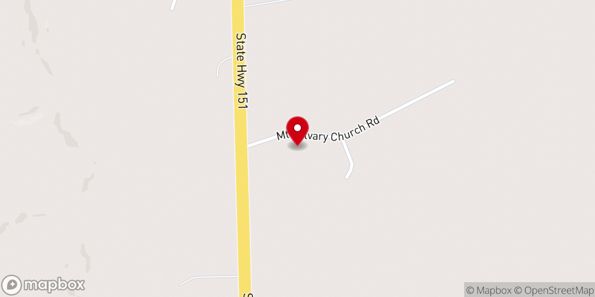 Map showing location of Mt Calvary Baptist Church