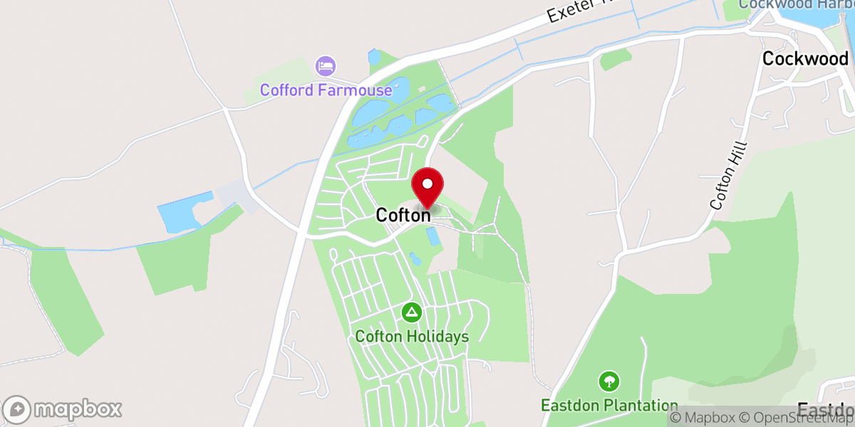 Map showing location of Saint Mary's Cofton