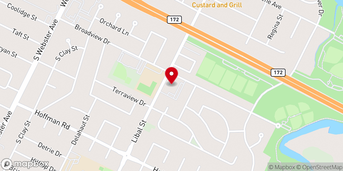 Map showing location of Ascention Lutheran Church