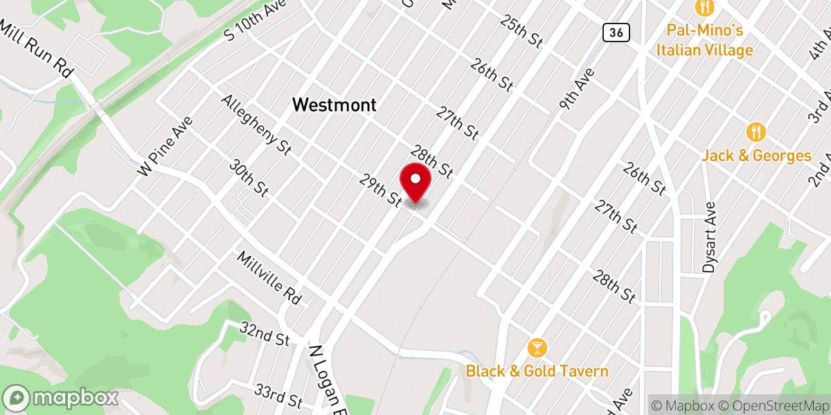 Map showing location of Broad Avenue United Methodist