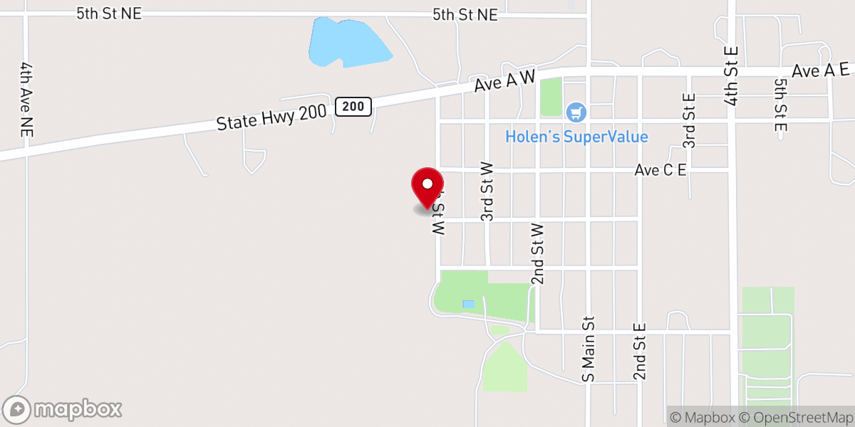 Map showing location of Grace Lutheran Parsonage
