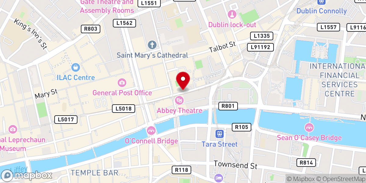 Map showing location of Abbey St Lower