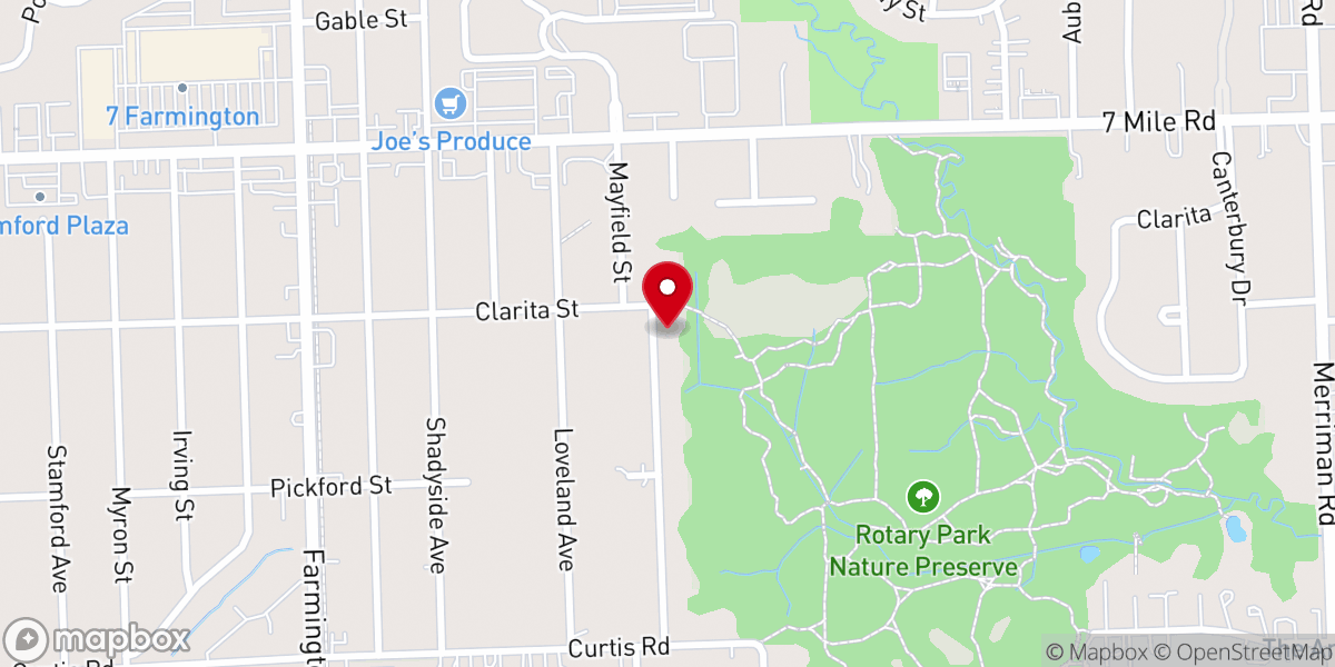Map showing location of Immanuel Evangelical