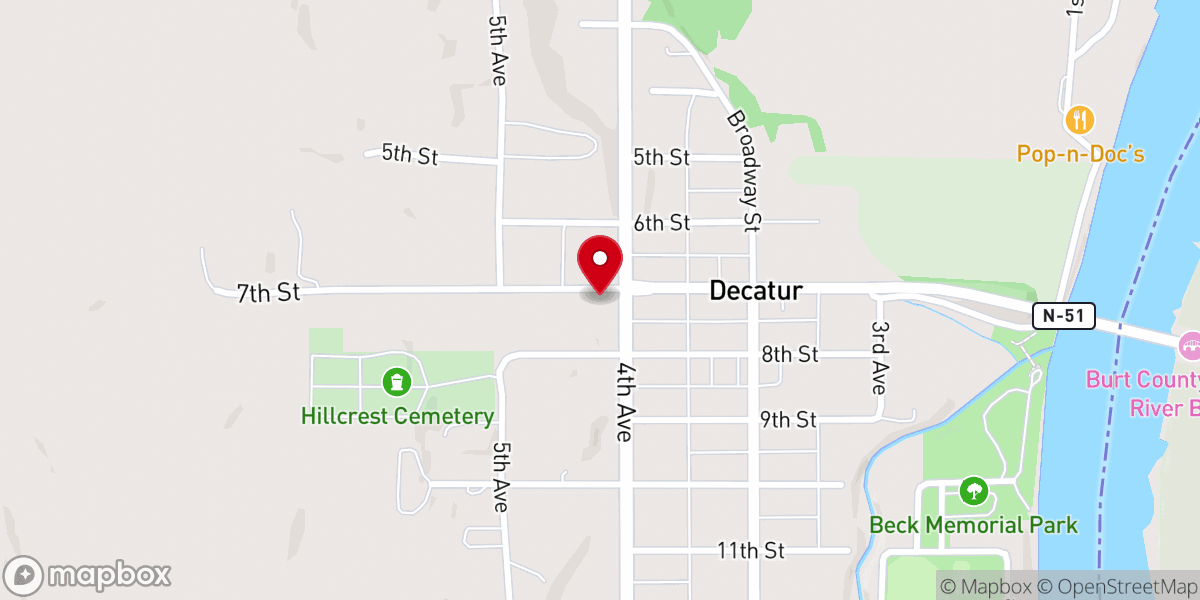 Map showing location of Holy Family Catholic Church