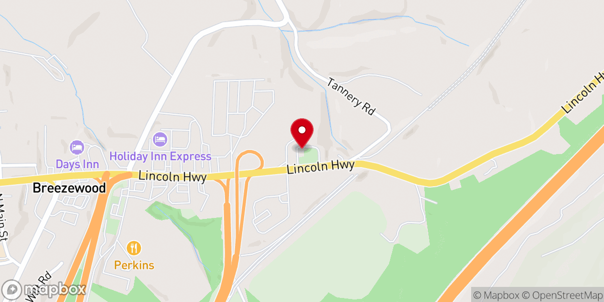Map showing location of Mt Zion Lutheran Church
