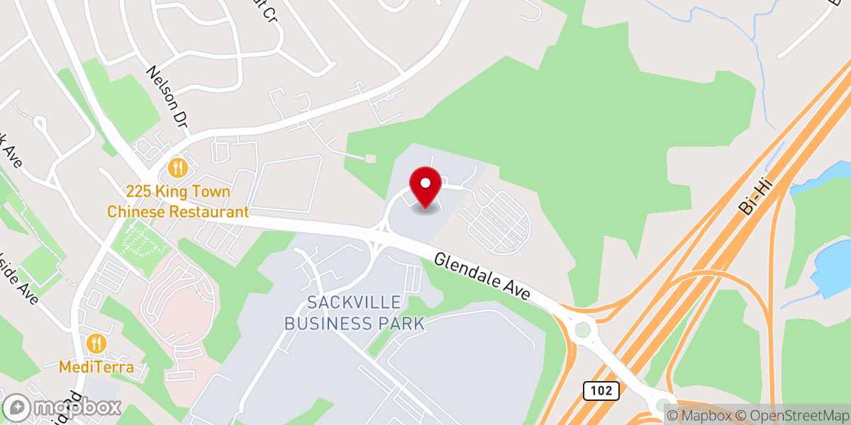 Map showing location of Mission Thrift Store Lower Sackville