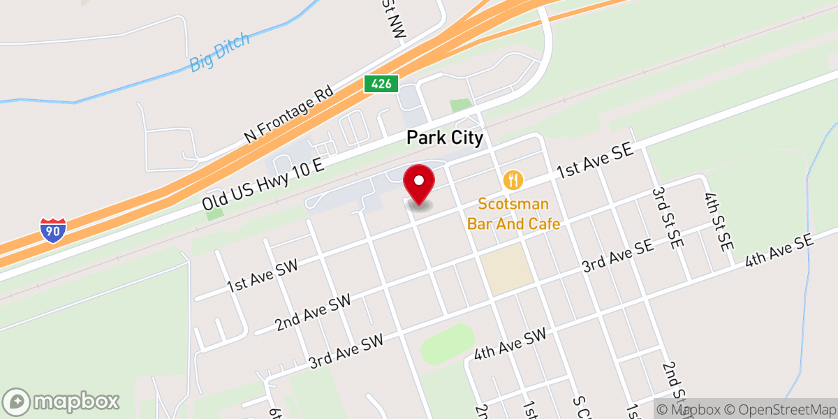 Map showing location of Park City Baptist Church