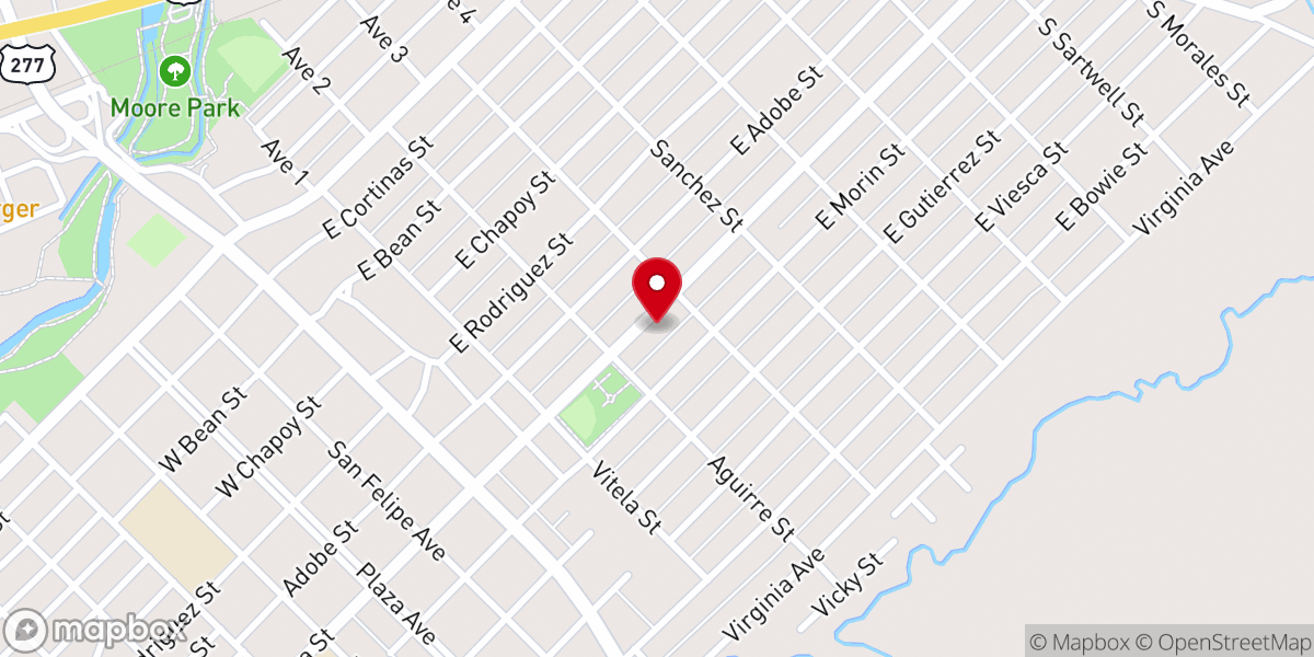 Map showing location of Iglesia de Cristo