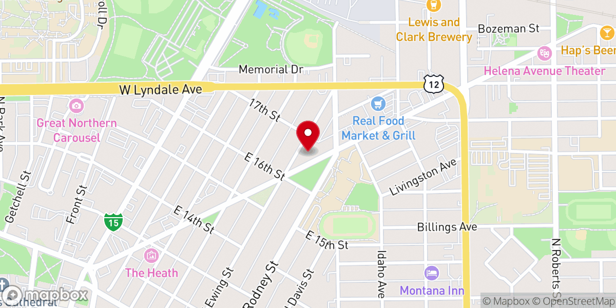 Map showing location of St John's Lutheran Church