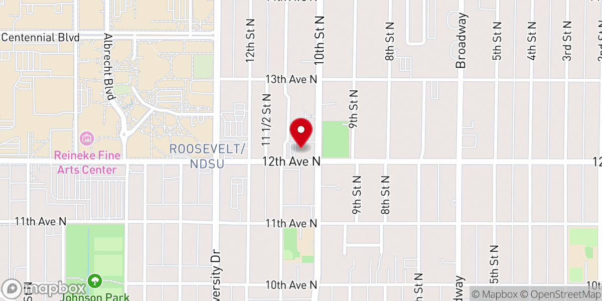 Map showing location of Peace Lutheran Church