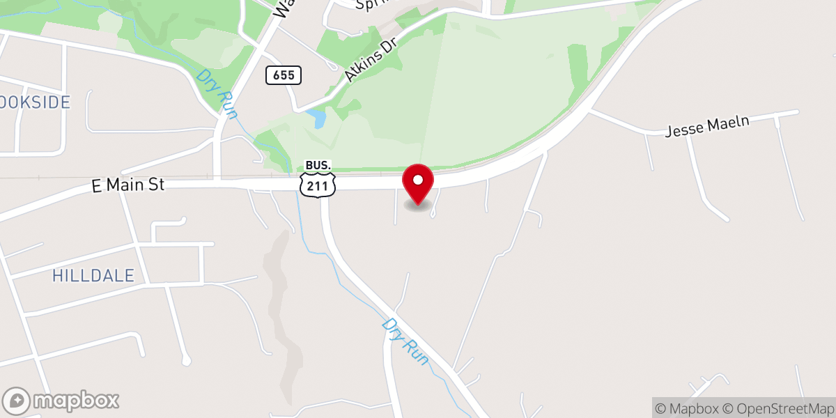 Map showing location of Luray Church of Christ