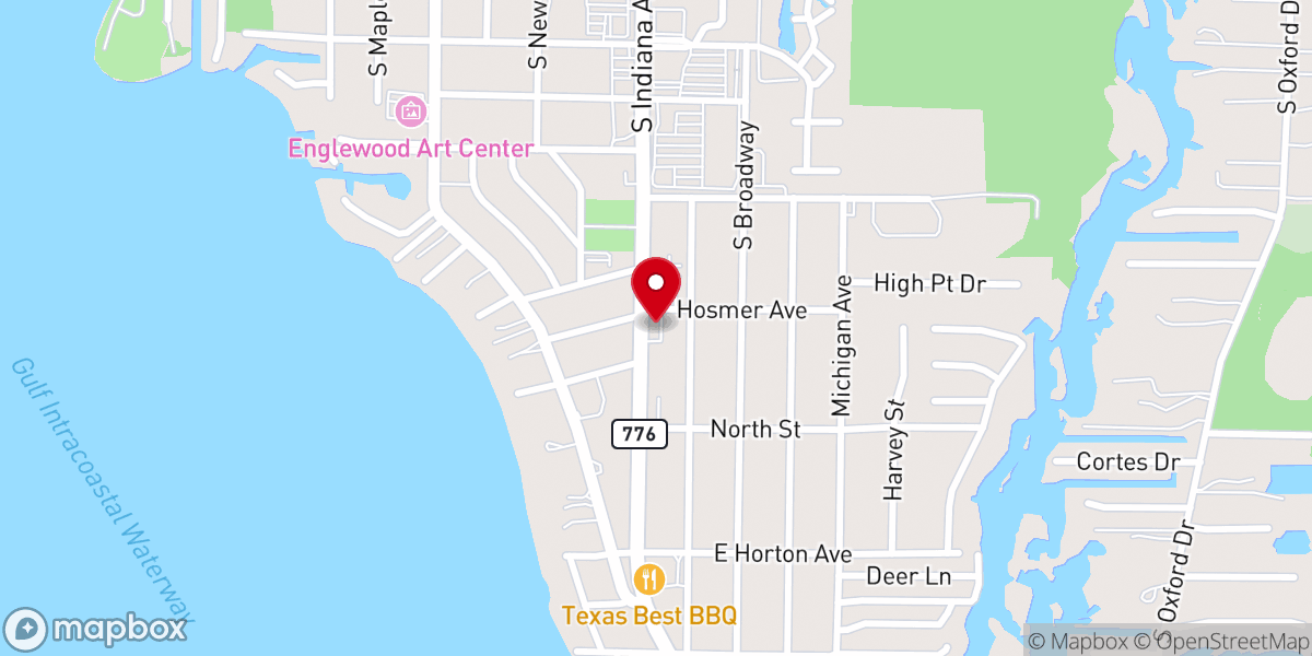 Map showing location of Englewood Florida Chamber of Commerce