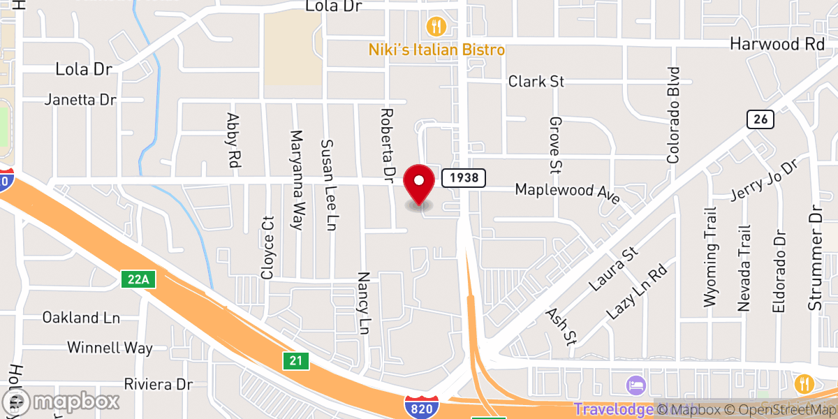 Map showing location of Creekstone Church