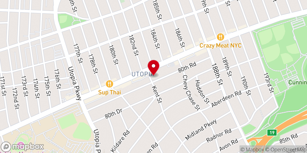 Map showing location of Congregation Anshei Shalom