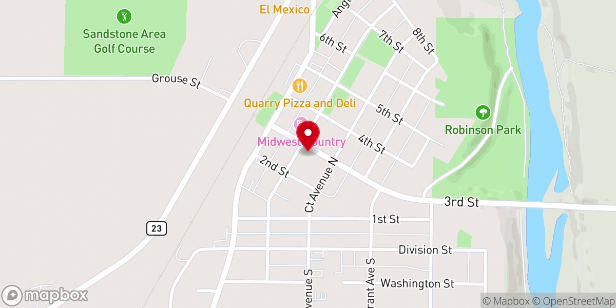 Map showing location of Trinity Lutheran Church