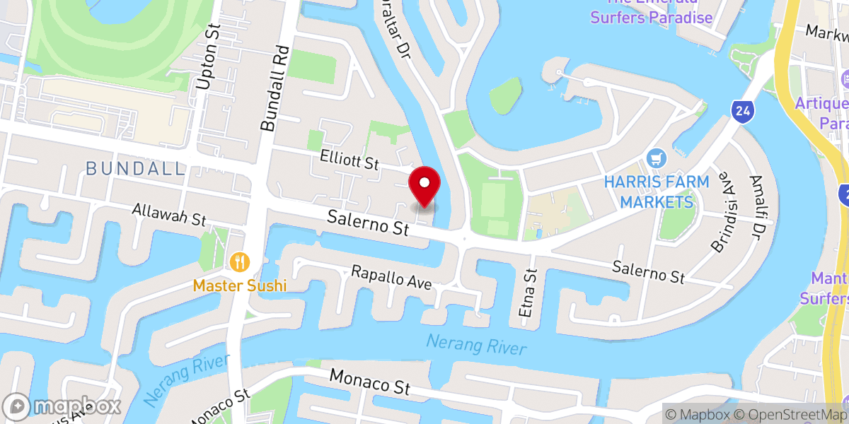 Map showing location of Surfers Paradise Anglican Church