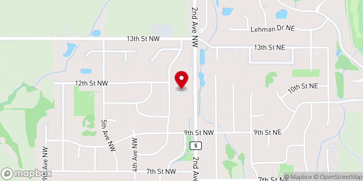 Map showing location of Mount Moriah Lutheran Church