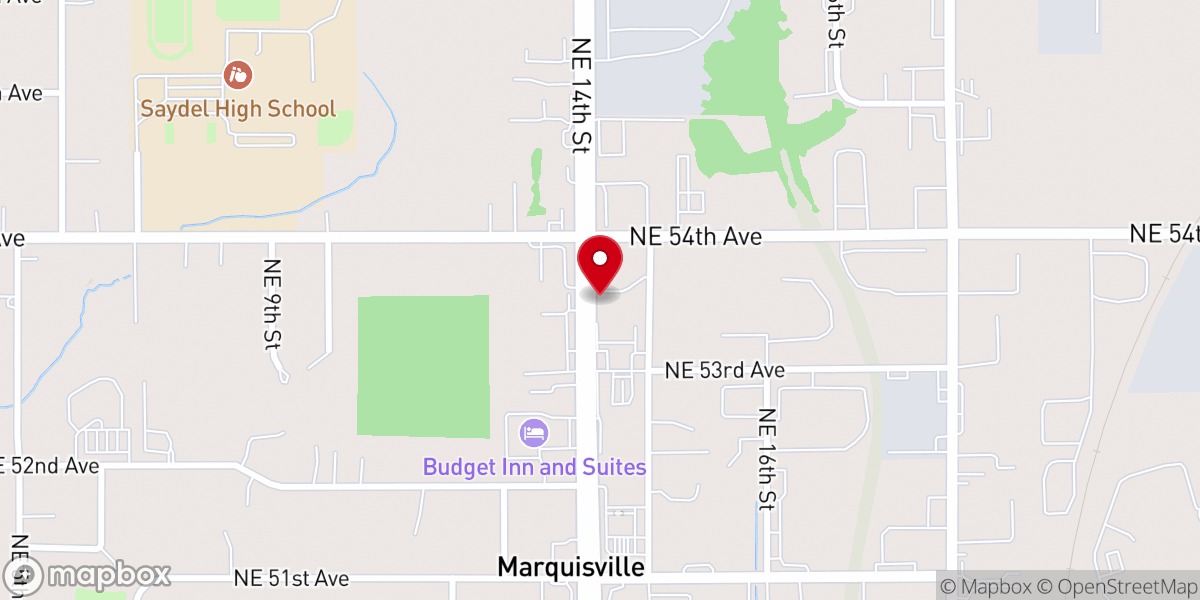 Map showing location of Marquisville United Methodist