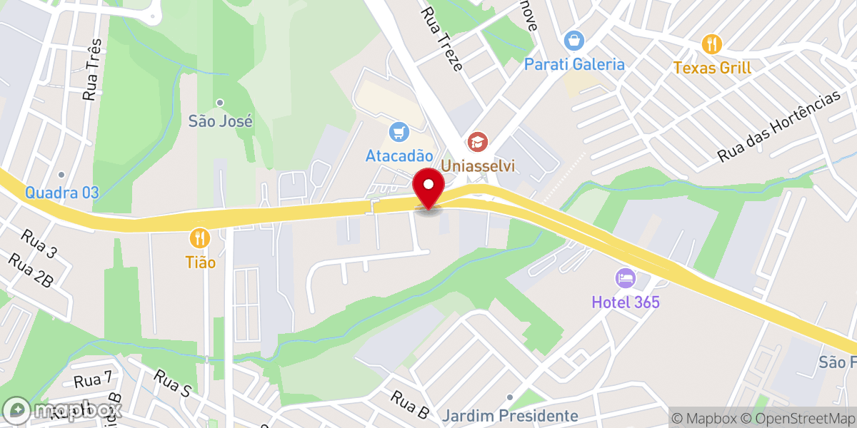 Map showing location of Primeira Igreja Batista Coxipó