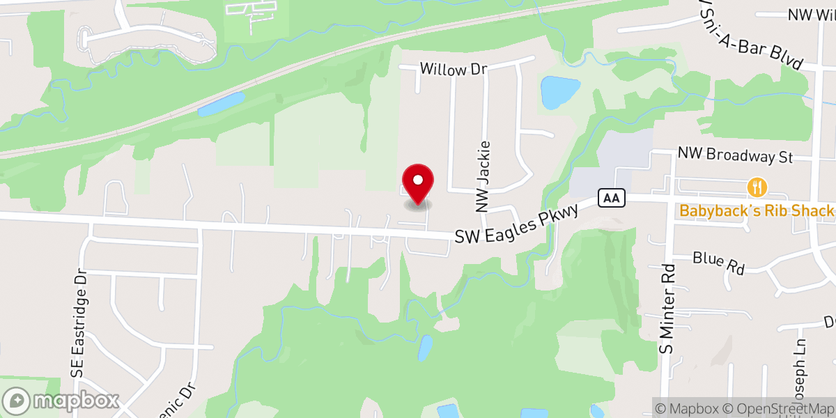 Map showing location of Faith United Methodist