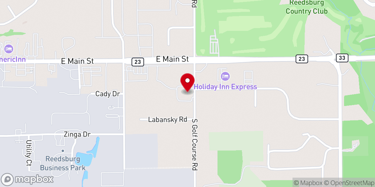 Map showing location of Trinity Baptist Church