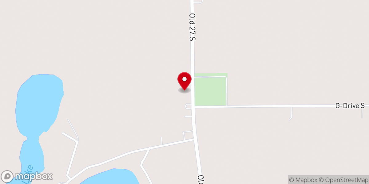 Map showing location of Lyon Lake United Methodist Church