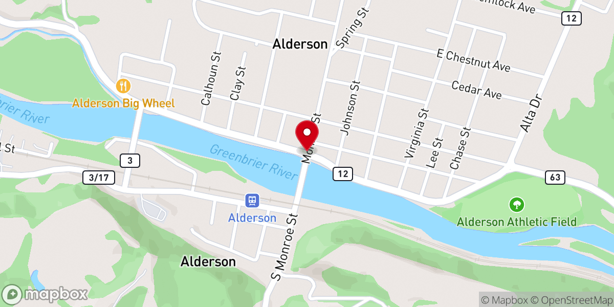 Map showing location of Riverbend Antiques & Auction